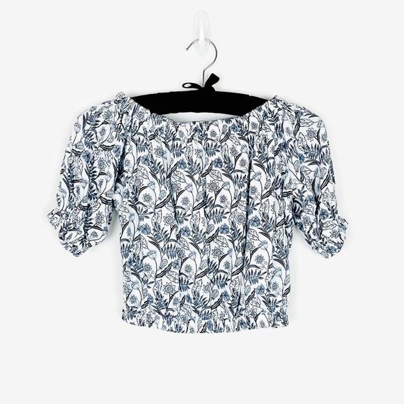 Cupcakes and Cashmere Printed Crop Top Small Cotton Paisley Girlcore Summer - Picture 3 of 13
